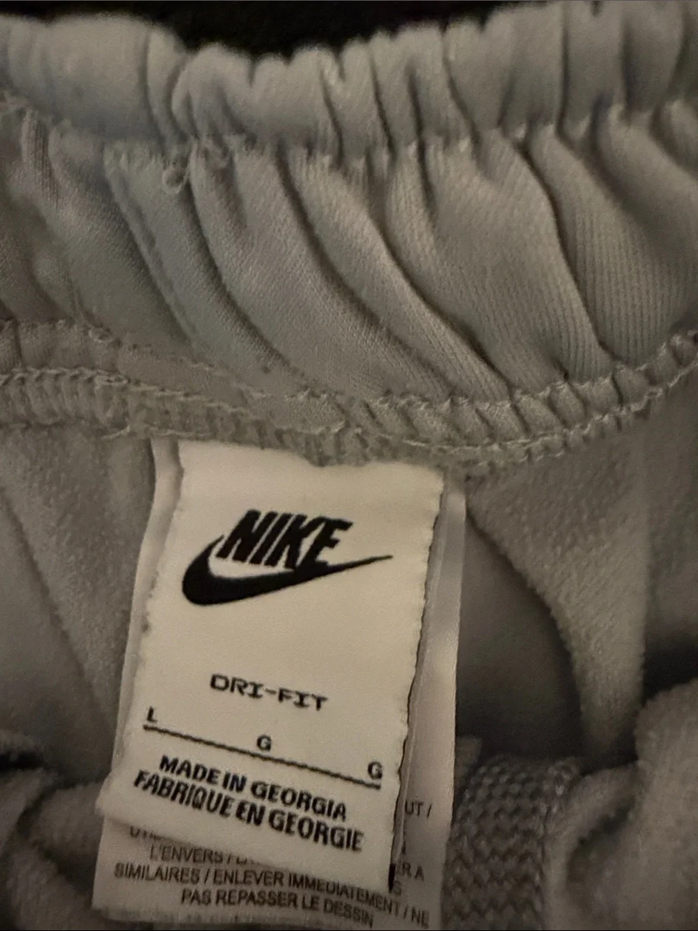 Nike Light Gray Dry-Fit Jogging set with Black & White Side Tape